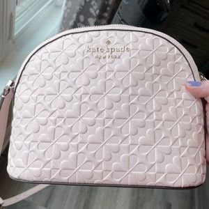 Kate Spade Hollie spade clover geo dome crossbody in Pink